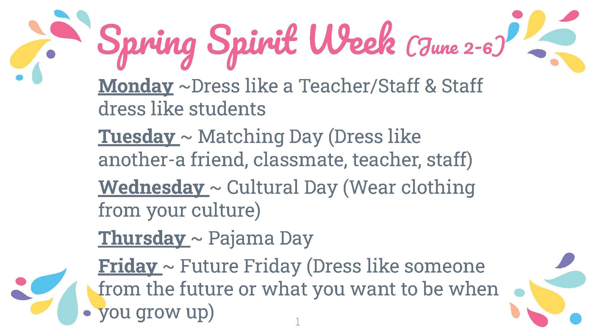 Spring Spirit Week 