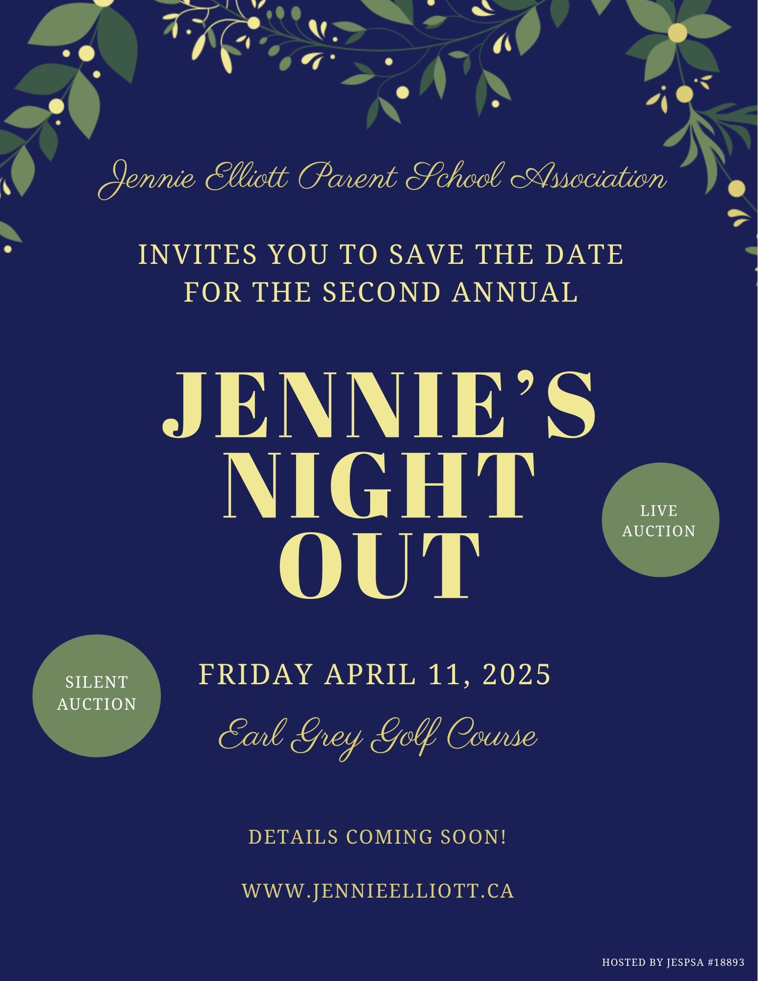 Save The Date Jennies Night Out