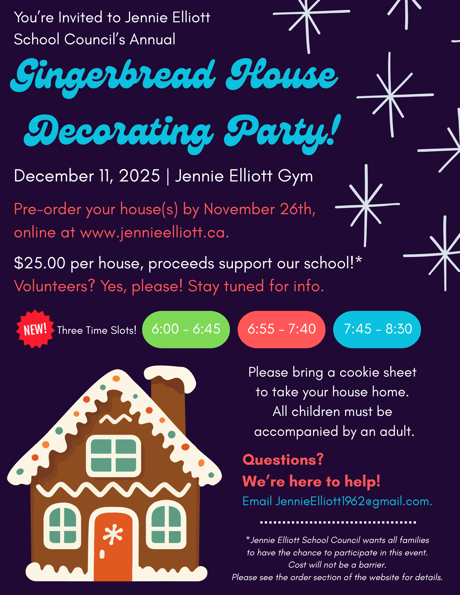 Gingerbread House Decorating Party 13 Nov 2025