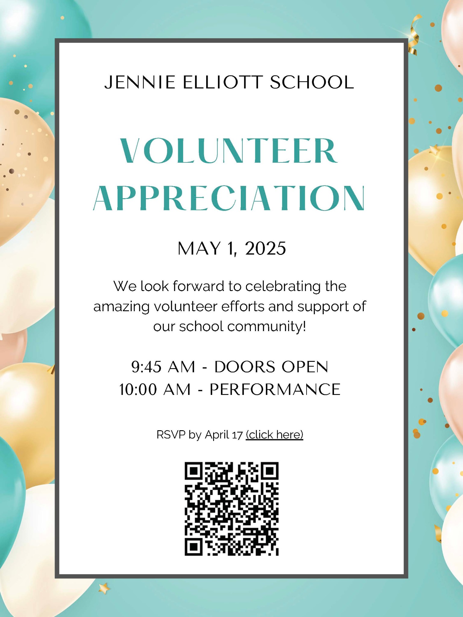 Volunteer Appreciation May 1